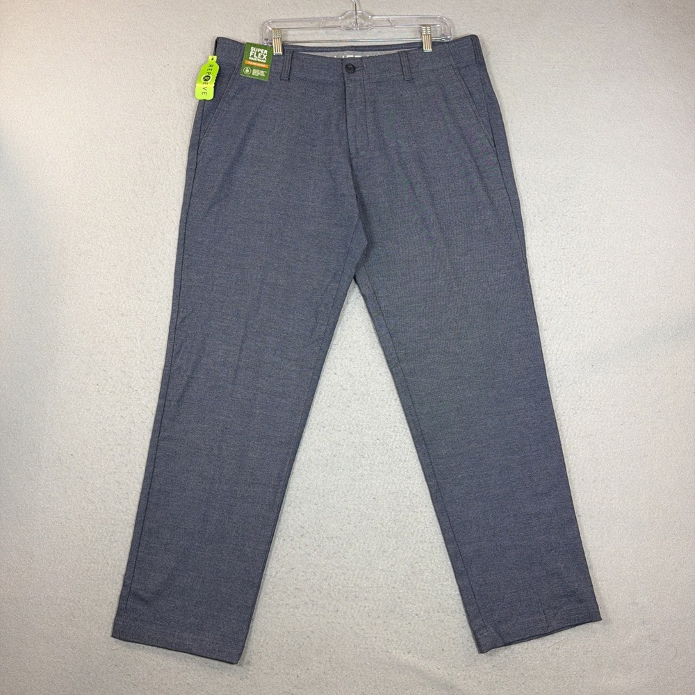 LIFE KHAKI by Haggar Men 38x32 Straight Fit Chino Blue Pants NWT